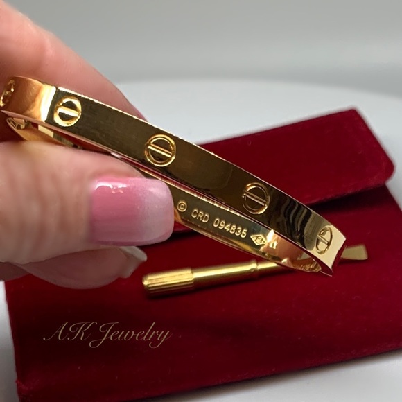 💎LOVE 18k BRACELET Screw Cuff Bangle Love Bracelet Screwdriver - Picture 2 of 6